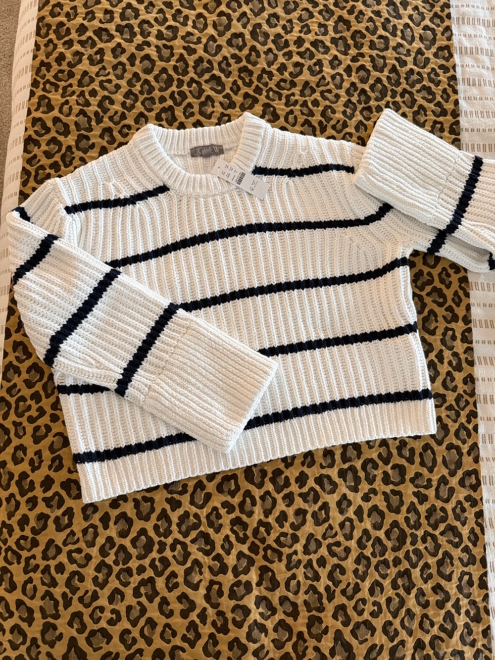 J. Crew Heritage Cotton Fisherman Crewneck Sweater
